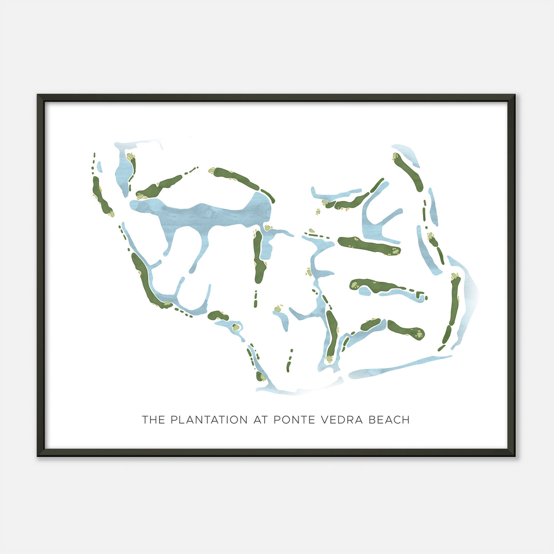 Print of The Plantation At Ponte Vedra Beach Modern Map