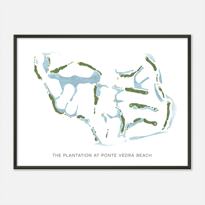 Print of The Plantation At Ponte Vedra Beach Modern Map