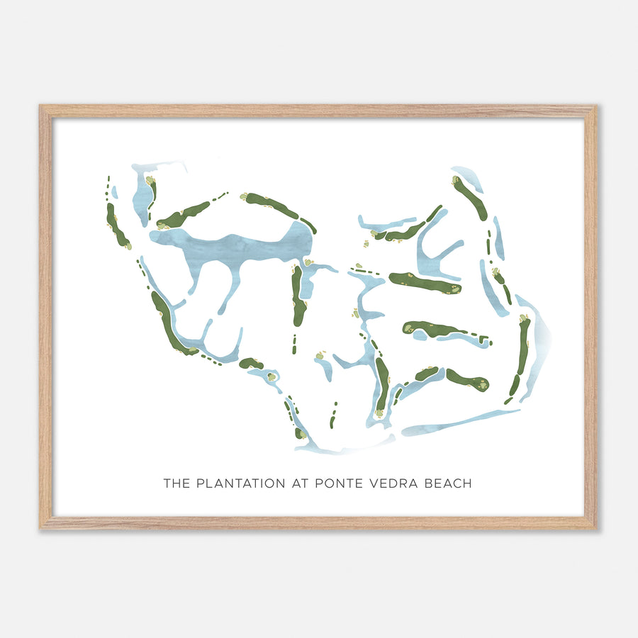 Print of The Plantation At Ponte Vedra Beach Modern Map