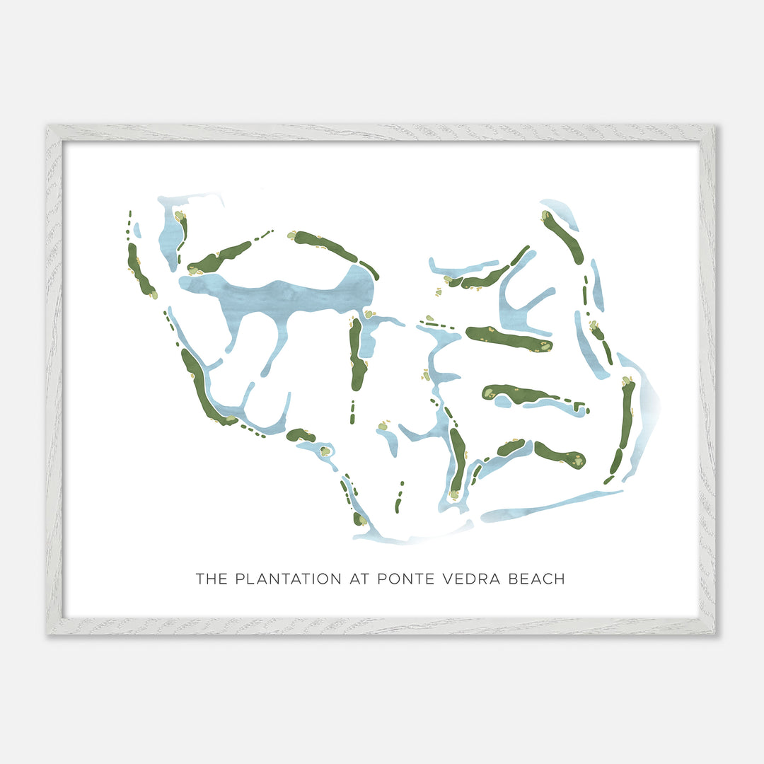 Print of The Plantation At Ponte Vedra Beach Modern Map