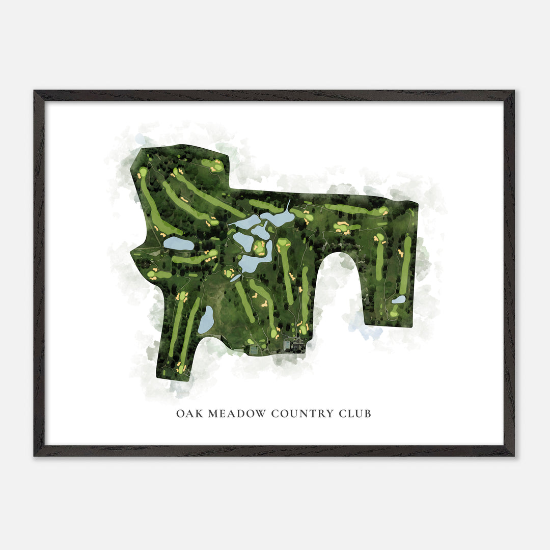 Print of Oak Meadow Country Club Classic Map