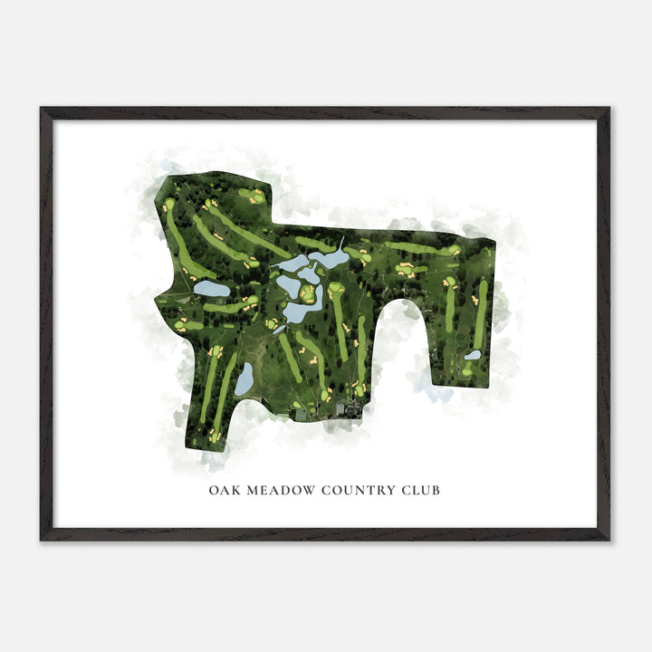 Print of Oak Meadow Country Club Classic Map