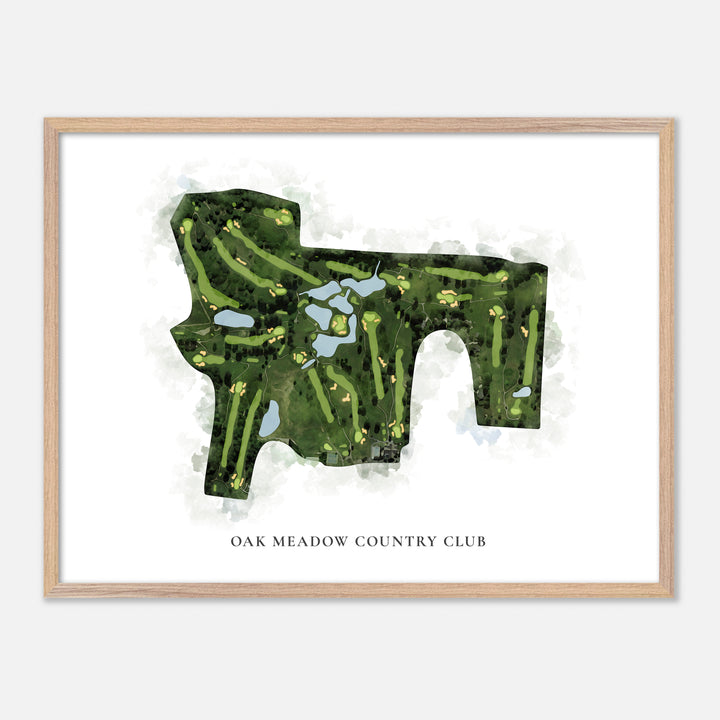 Print of Oak Meadow Country Club Classic Map