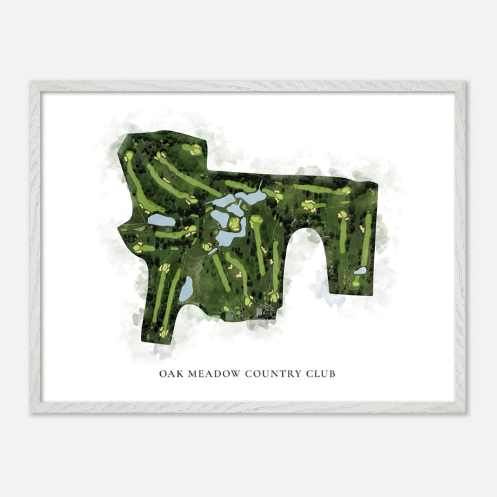 Print of Oak Meadow Country Club Classic Map