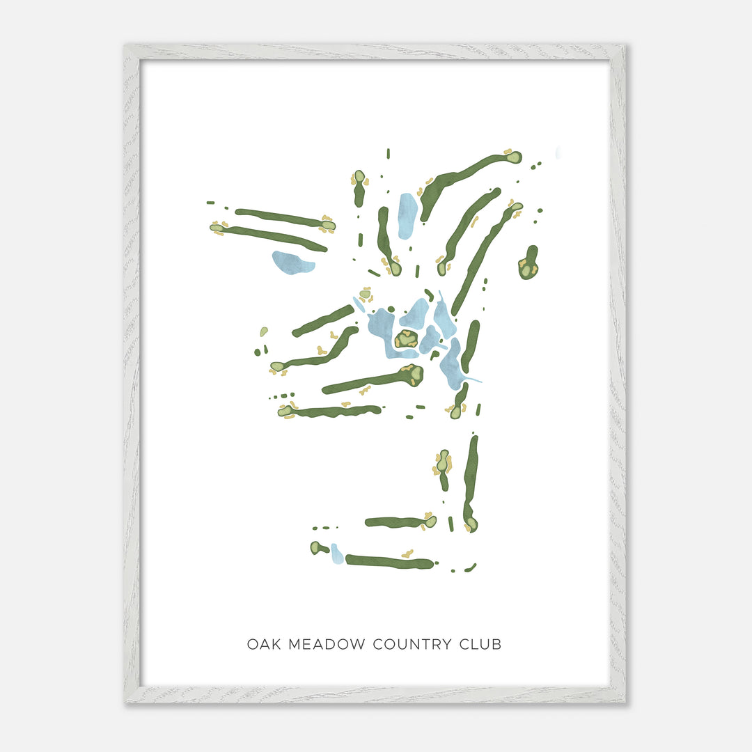 Print of Oak Meadow Country Club Modern Map