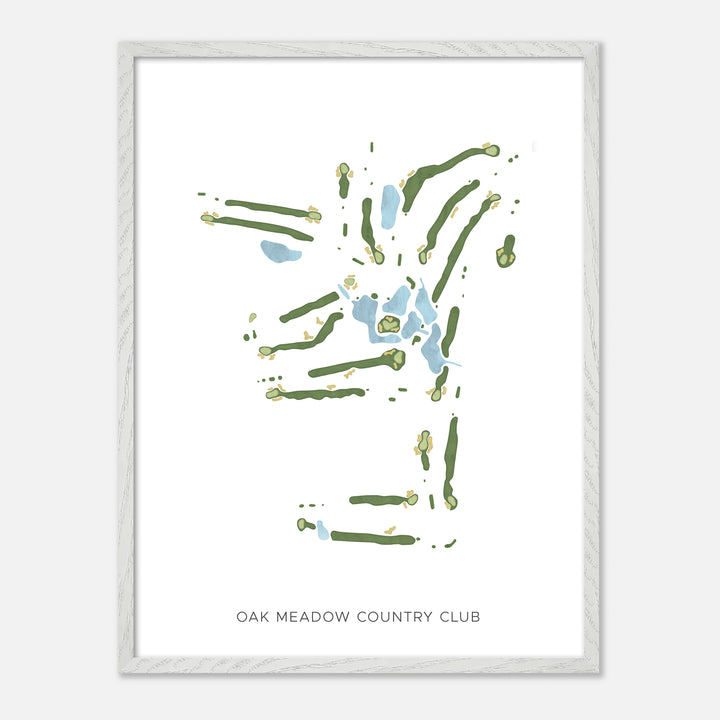 Print of Oak Meadow Country Club Modern Map