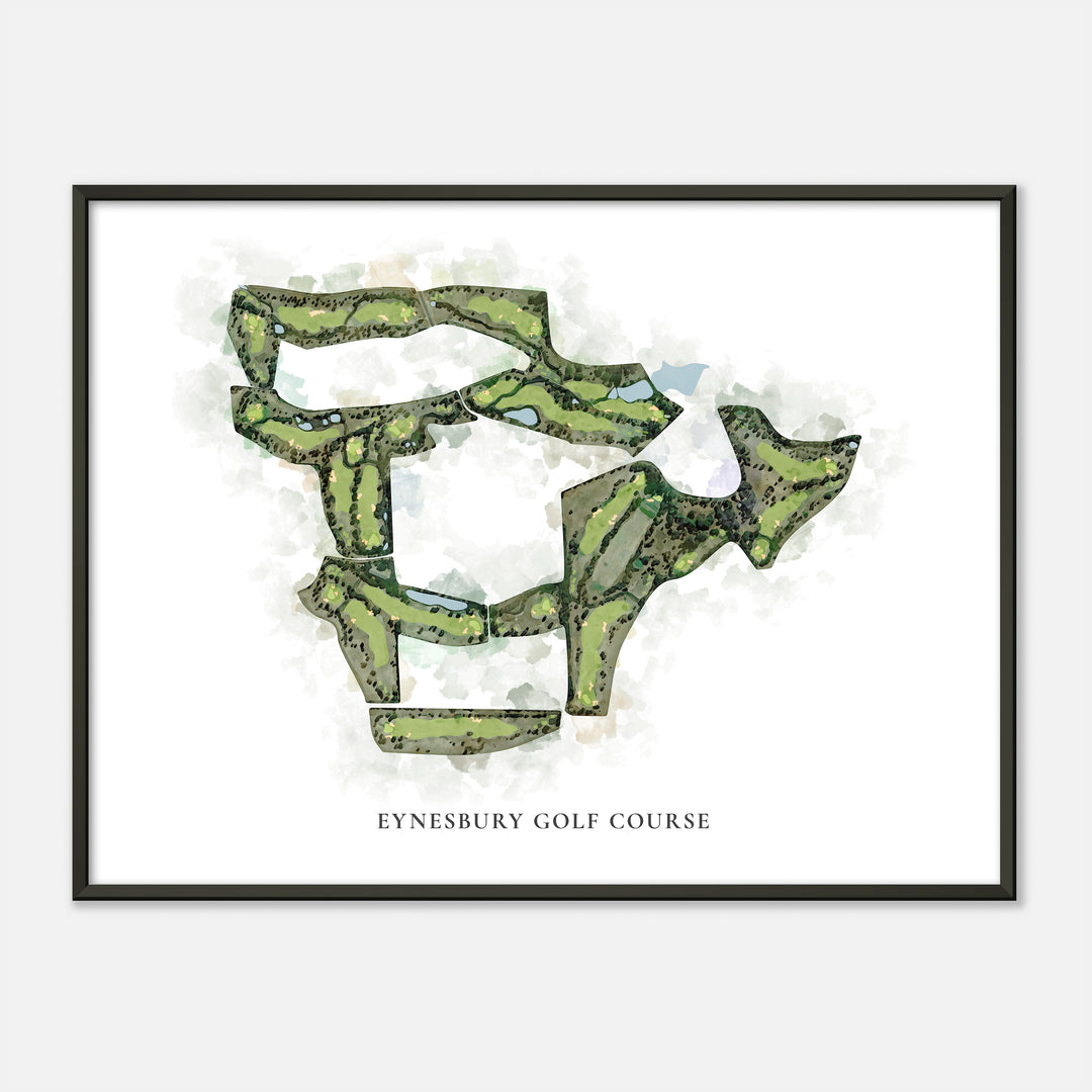 Print of Eynesbury Golf Course Classic Map