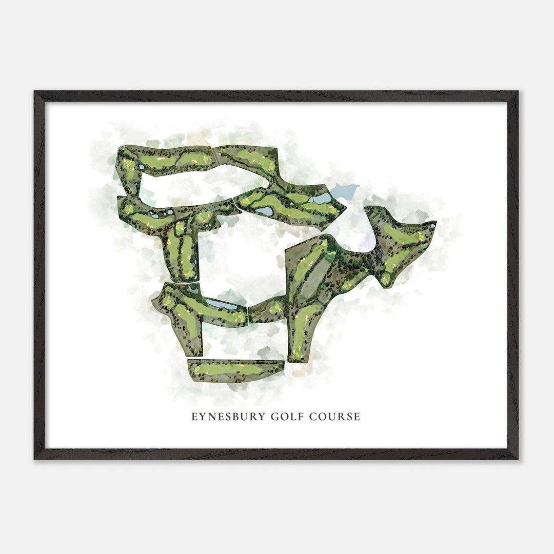 Print of Eynesbury Golf Course Classic Map