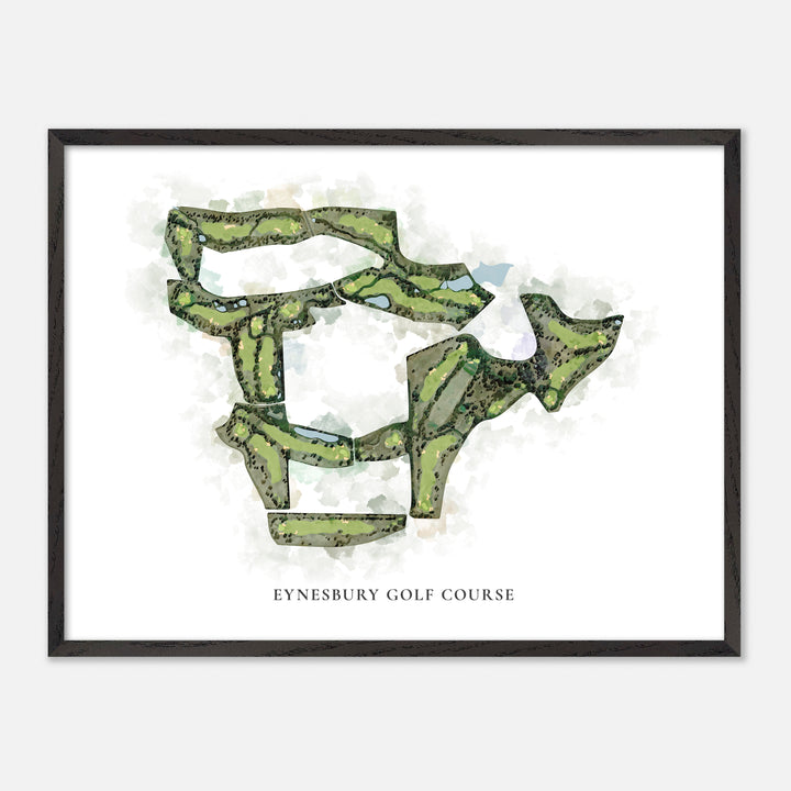 Print of Eynesbury Golf Course Classic Map