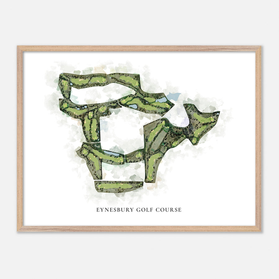 Print of Eynesbury Golf Course Classic Map
