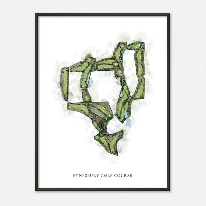 Print of Eynesbury Golf Course Classic Map