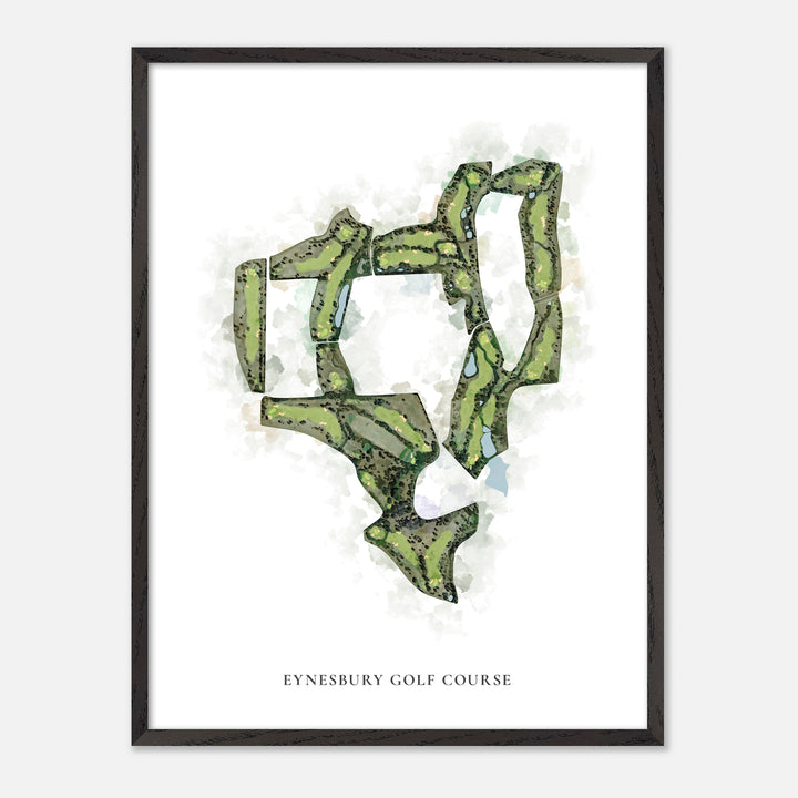 Print of Eynesbury Golf Course Classic Map