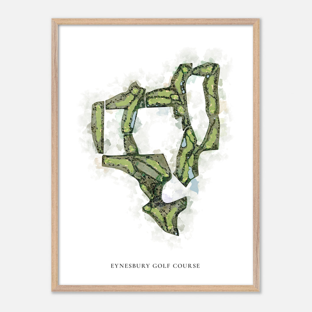 Print of Eynesbury Golf Course Classic Map