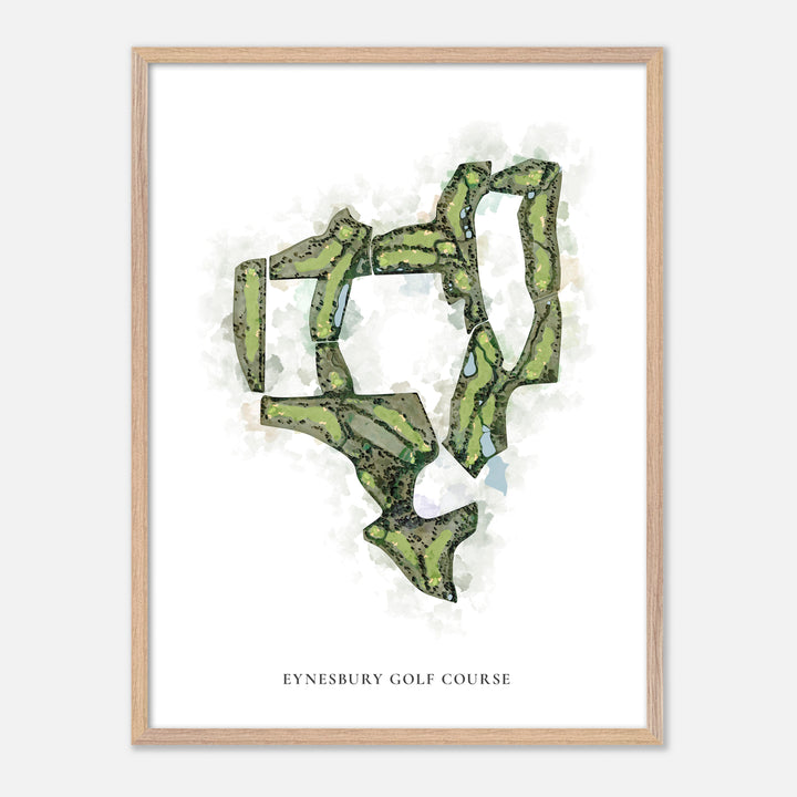 Print of Eynesbury Golf Course Classic Map