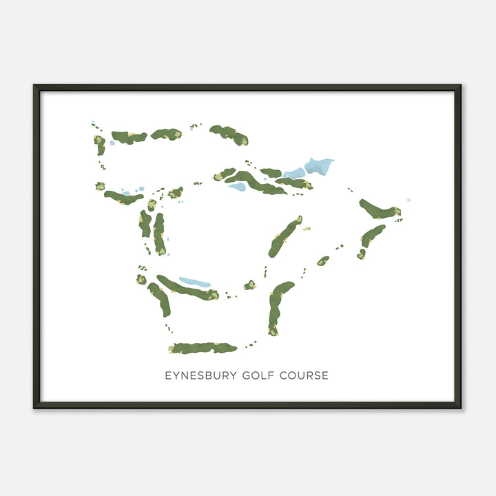 Print of Eynesbury Golf Course Modern Map