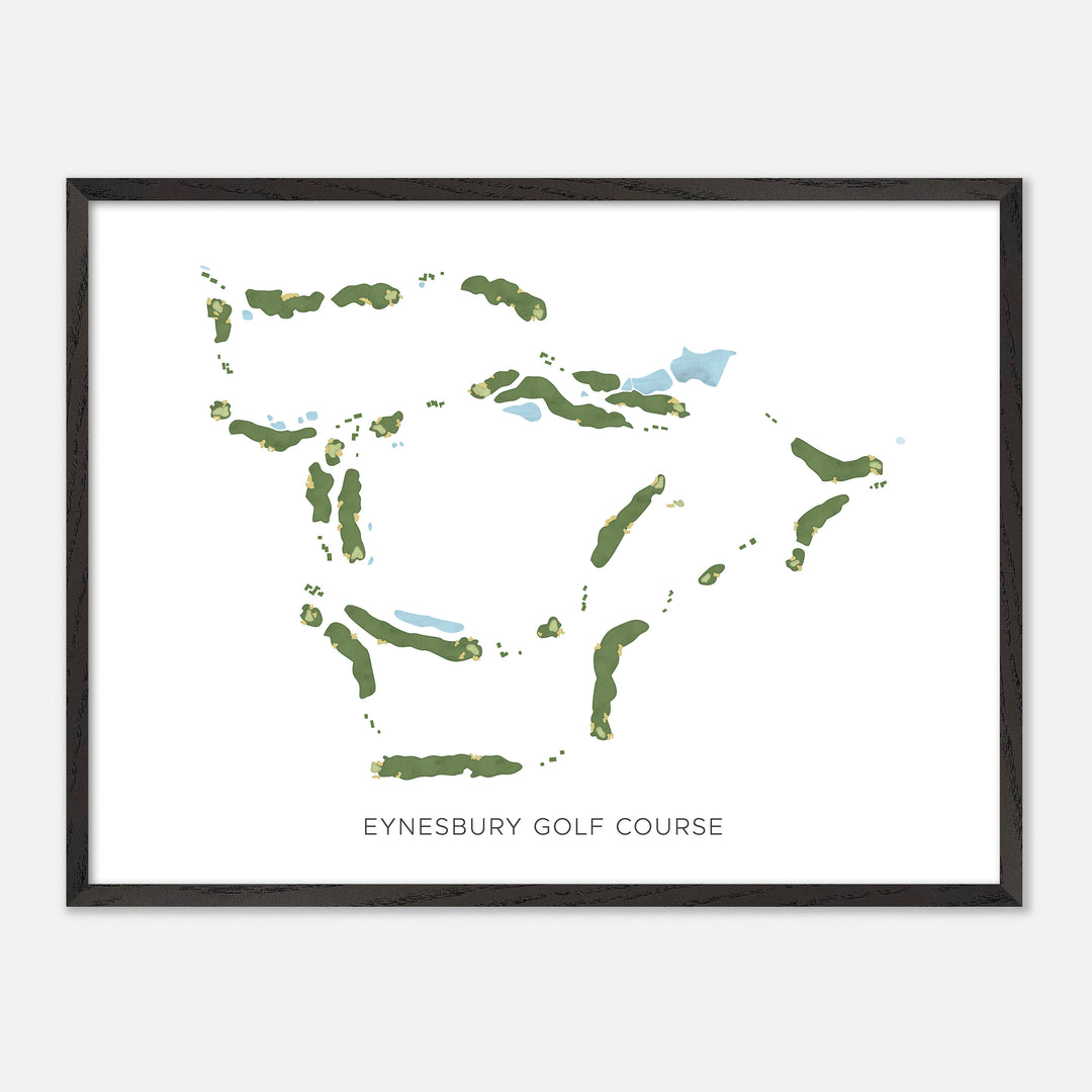 Print of Eynesbury Golf Course Modern Map