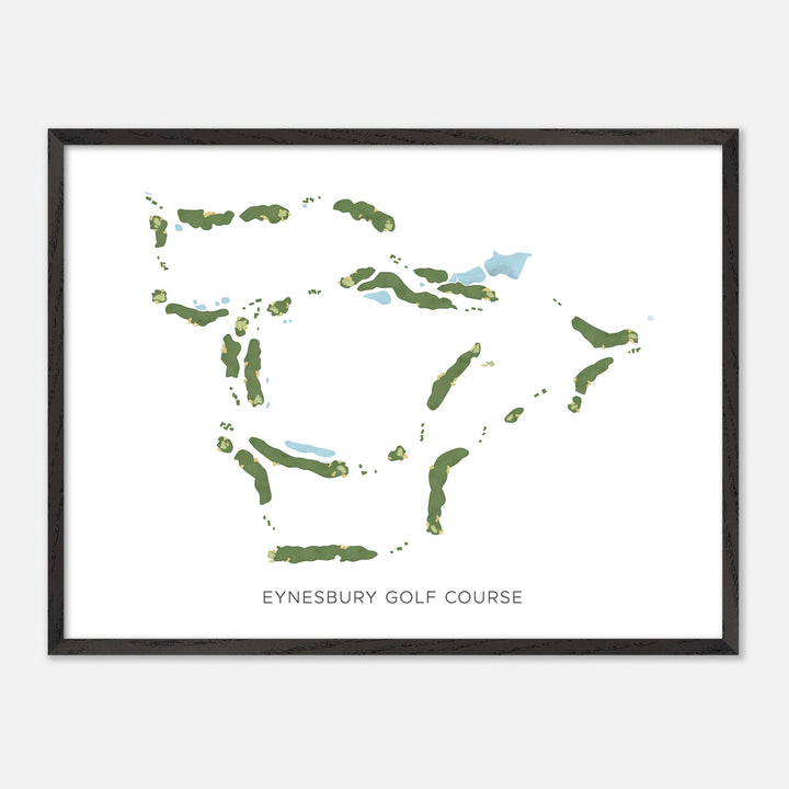 Print of Eynesbury Golf Course Modern Map