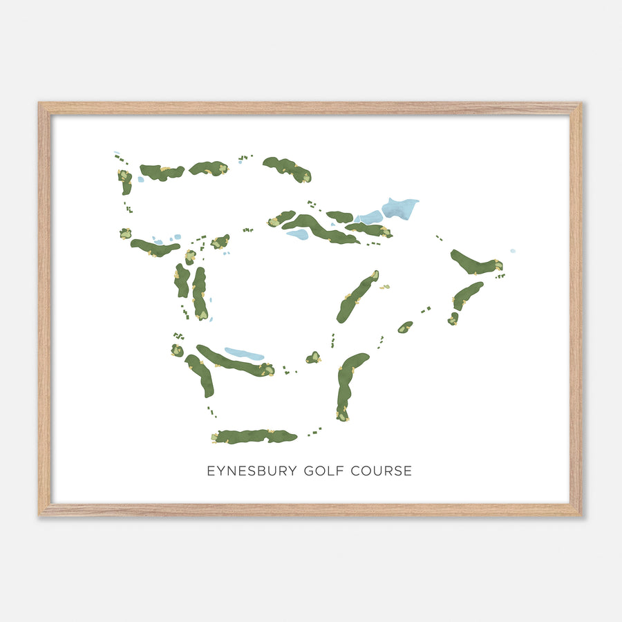 Print of Eynesbury Golf Course Modern Map