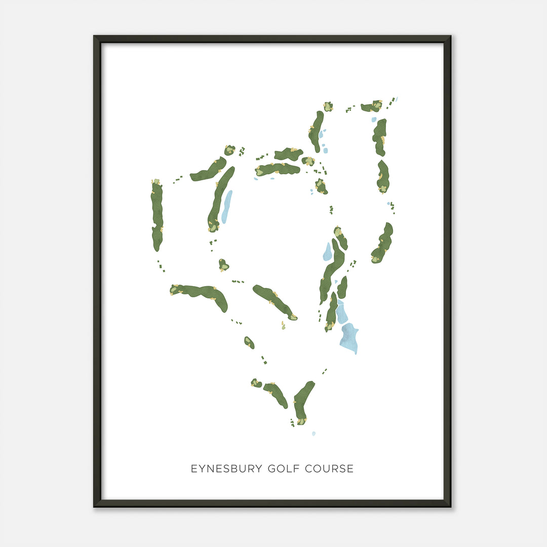 Print of Eynesbury Golf Course Modern Map