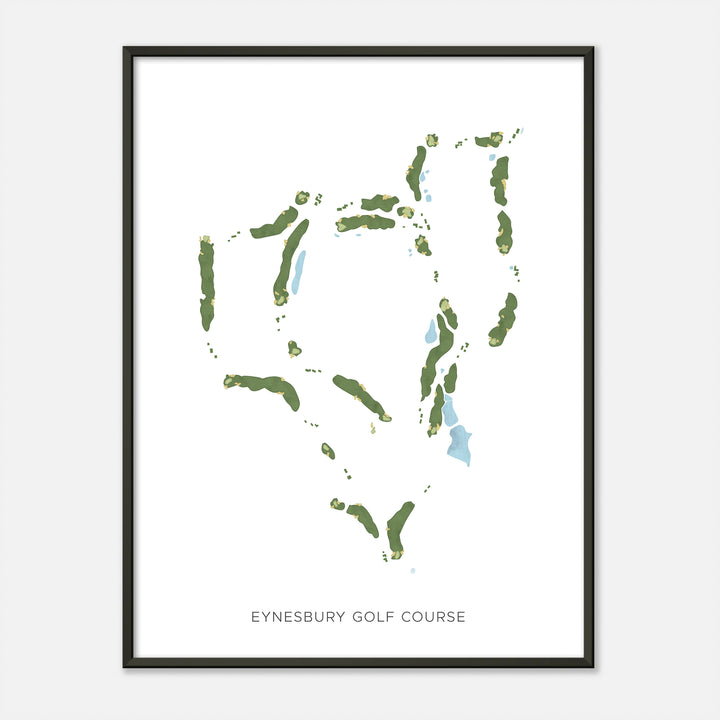 Print of Eynesbury Golf Course Modern Map