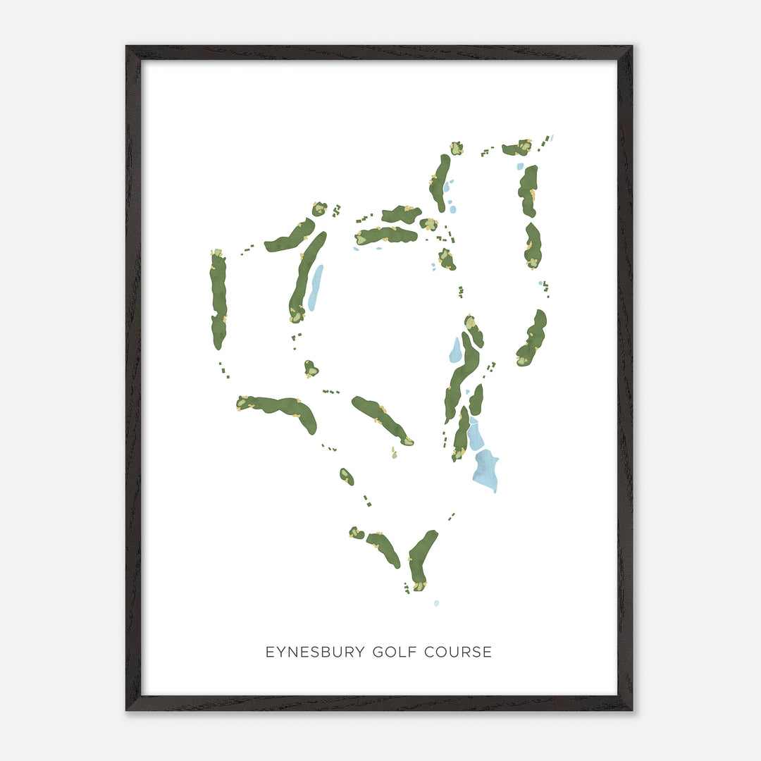 Print of Eynesbury Golf Course Modern Map