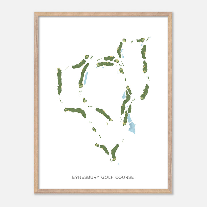 Print of Eynesbury Golf Course Modern Map