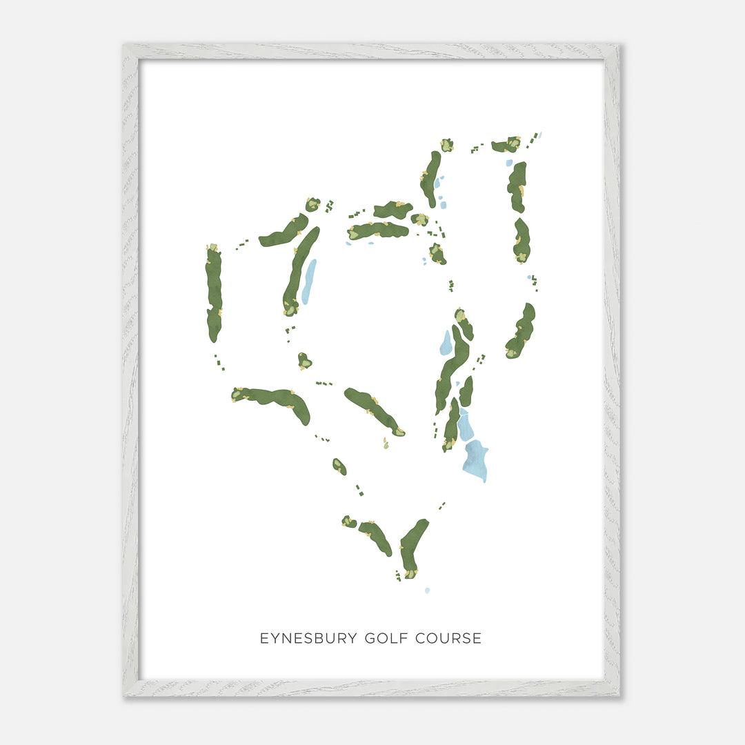 Print of Eynesbury Golf Course Modern Map