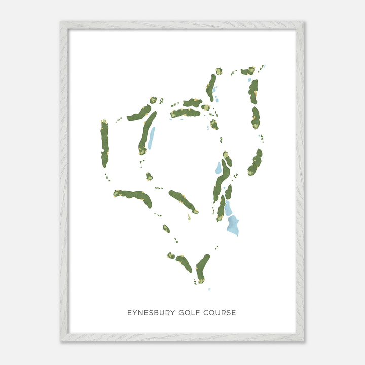 Print of Eynesbury Golf Course Modern Map