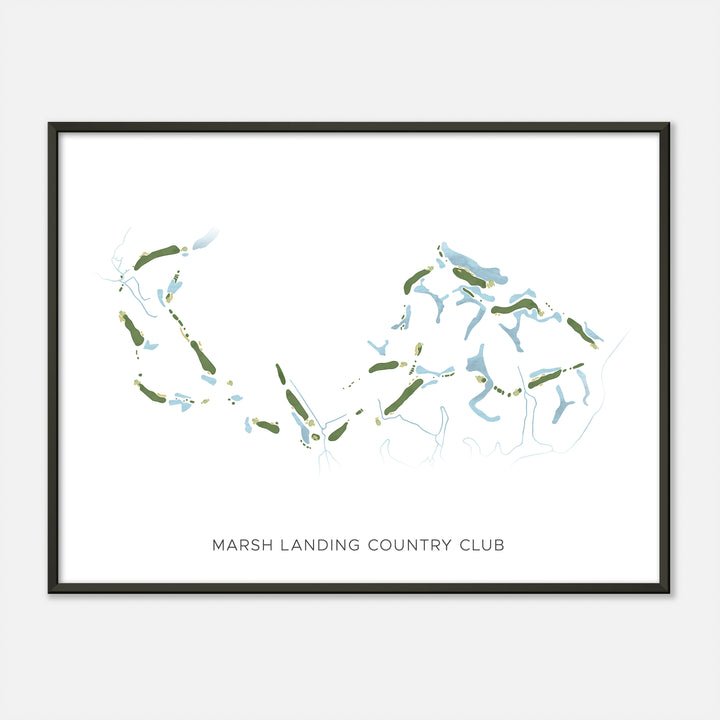 Print of Marsh Landing Country Club Modern Map