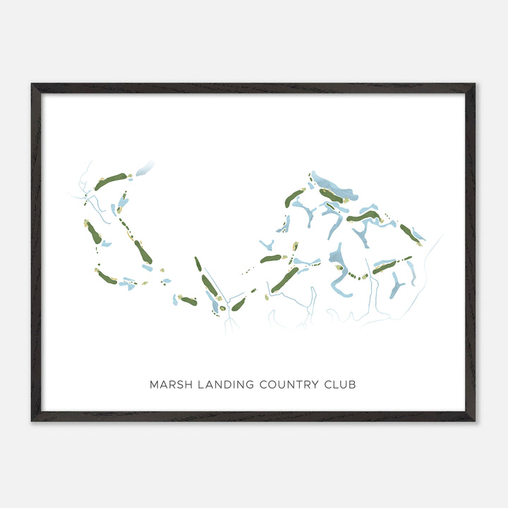 Print of Marsh Landing Country Club Modern Map