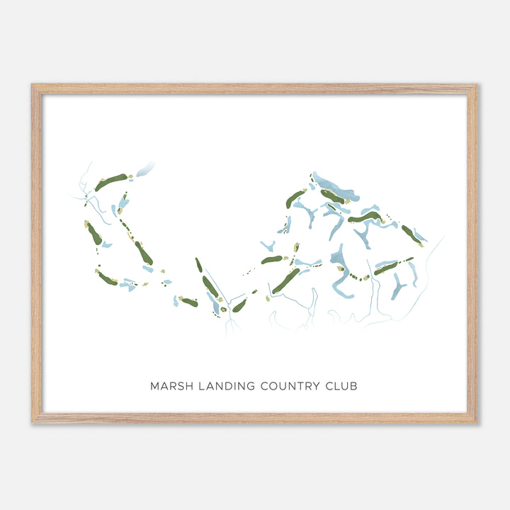 Print of Marsh Landing Country Club Modern Map