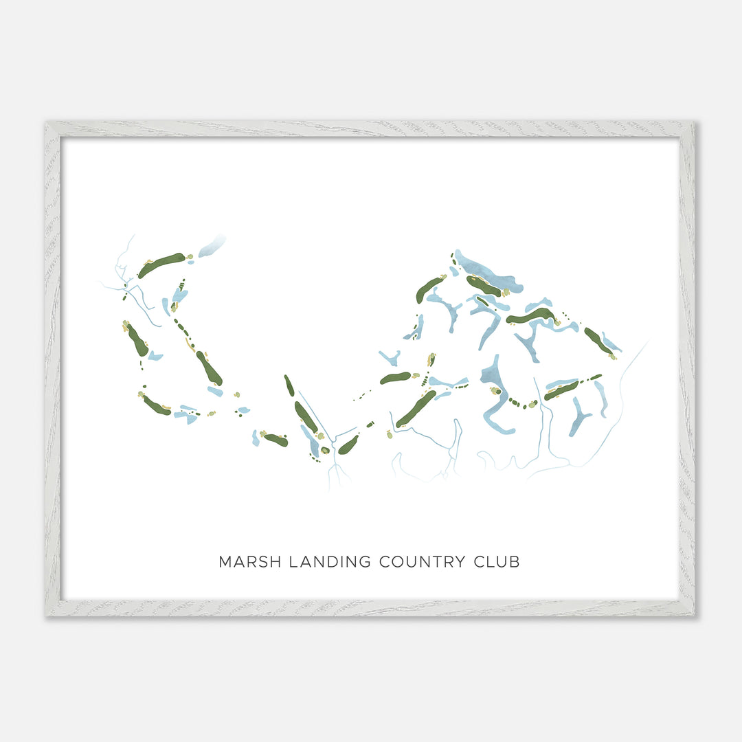 Print of Marsh Landing Country Club Modern Map