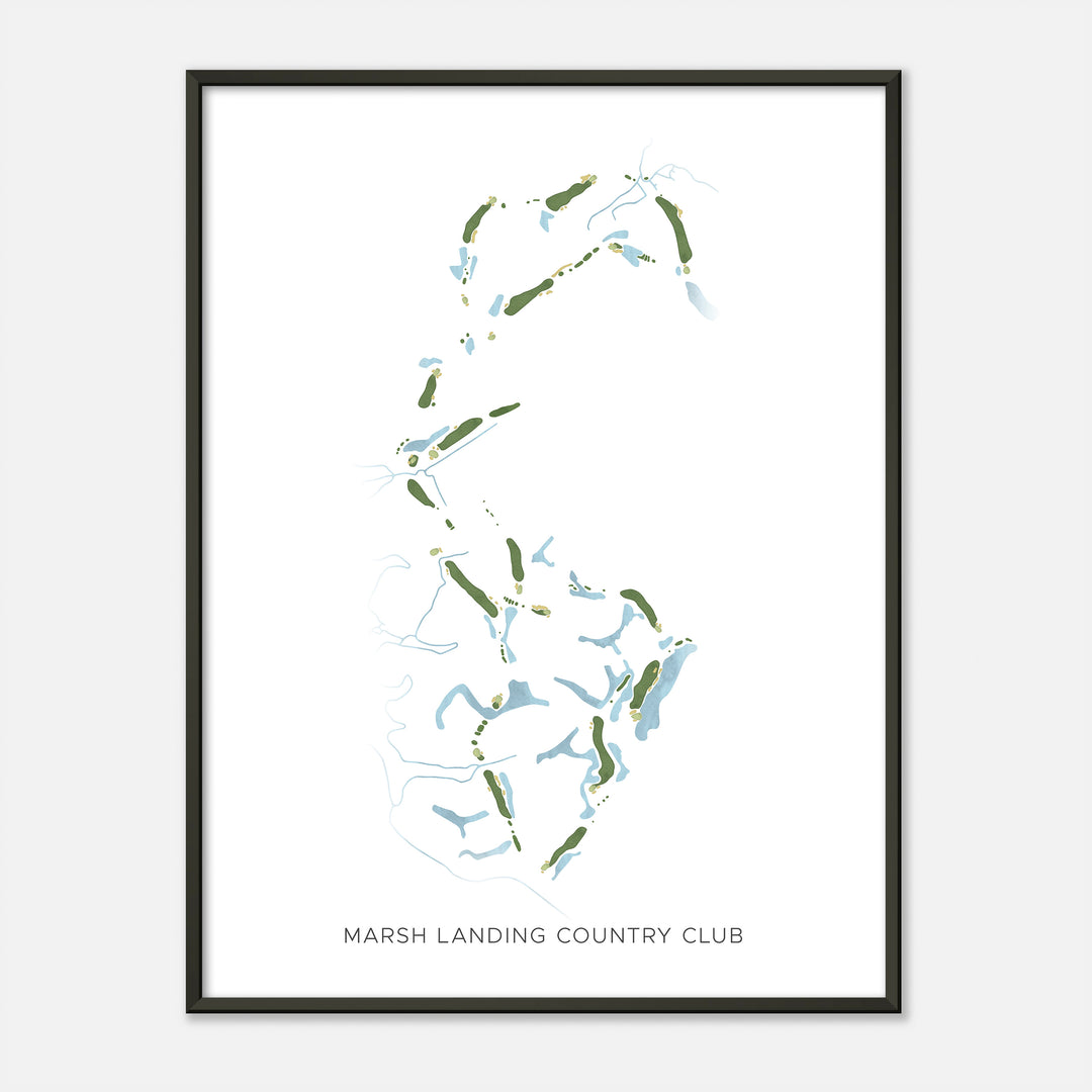 Print of Marsh Landing Country Club Modern Map
