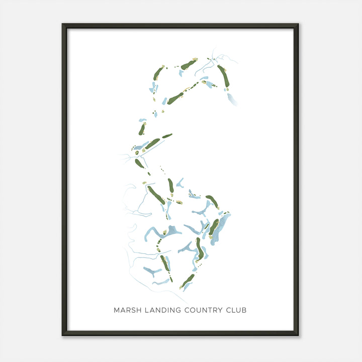 Print of Marsh Landing Country Club Modern Map