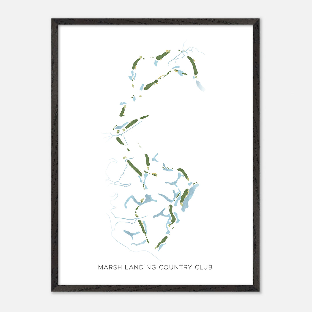Print of Marsh Landing Country Club Modern Map