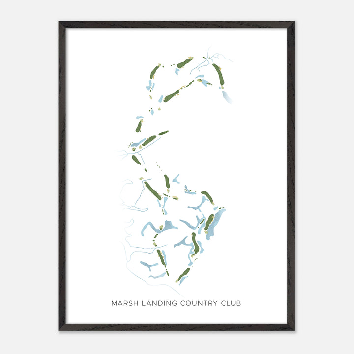Print of Marsh Landing Country Club Modern Map