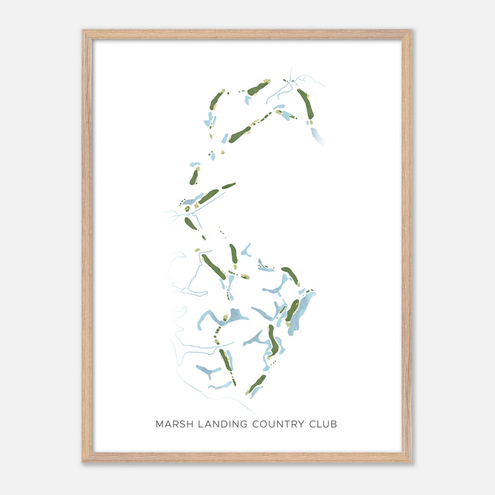 Print of Marsh Landing Country Club Modern Map