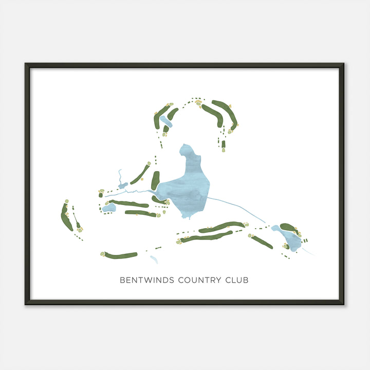 Print of Bentwinds Country Club Modern Map