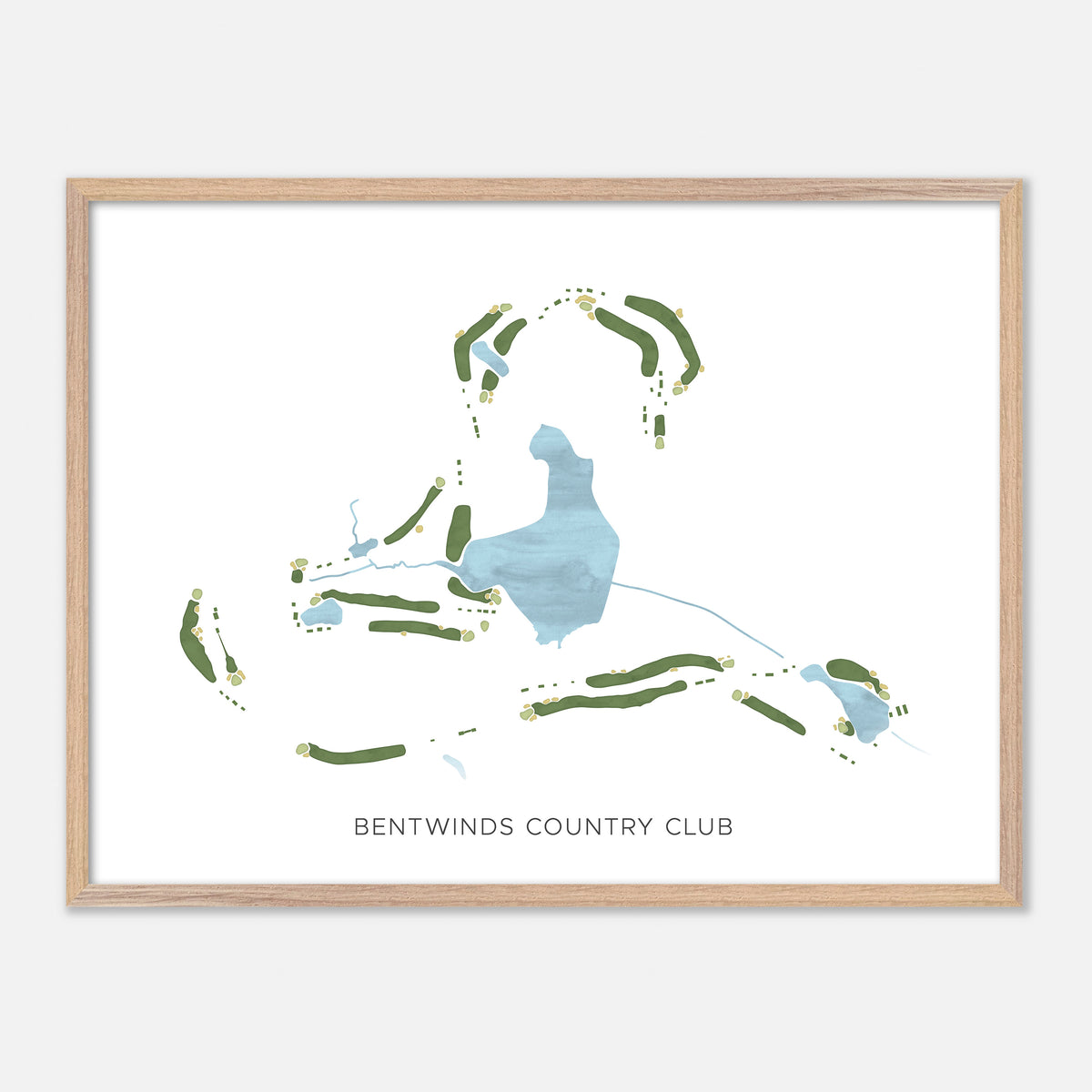 Print of Bentwinds Country Club Modern Map