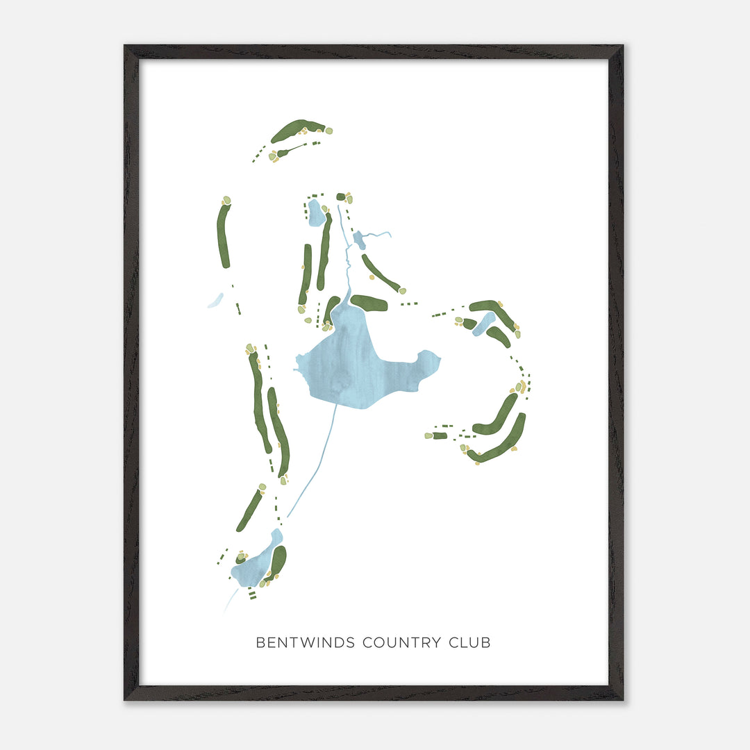 Print of Bentwinds Country Club Modern Map