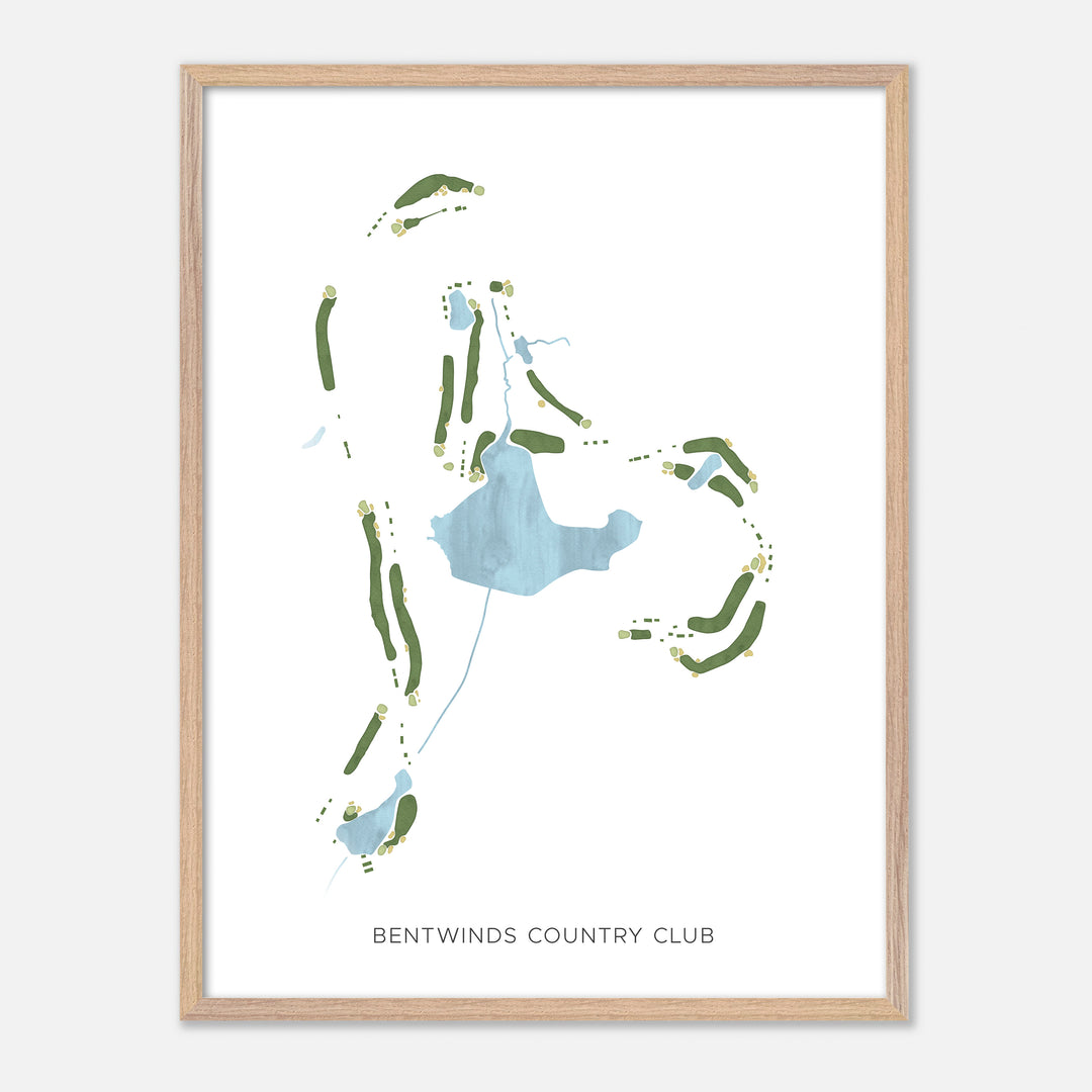 Print of Bentwinds Country Club Modern Map