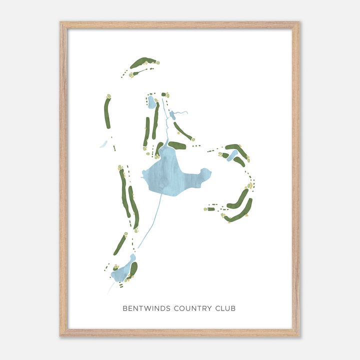 Print of Bentwinds Country Club Modern Map