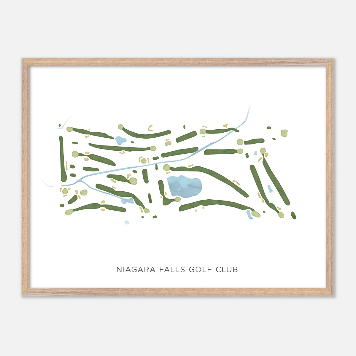 Print of Niagara Falls Golf Club Modern Map
