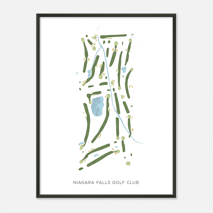 Print of Niagara Falls Golf Club Modern Map