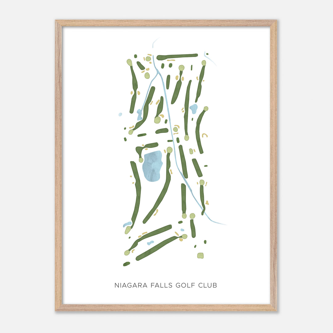 Print of Niagara Falls Golf Club Modern Map