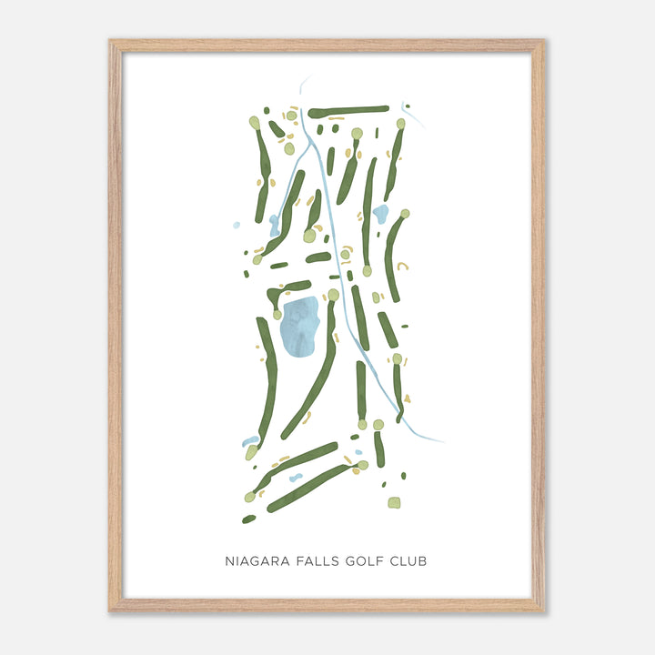 Print of Niagara Falls Golf Club Modern Map