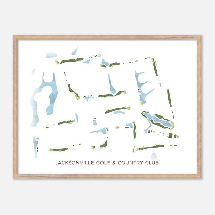 Print of Jacksonville Golf & Country Club Modern Map