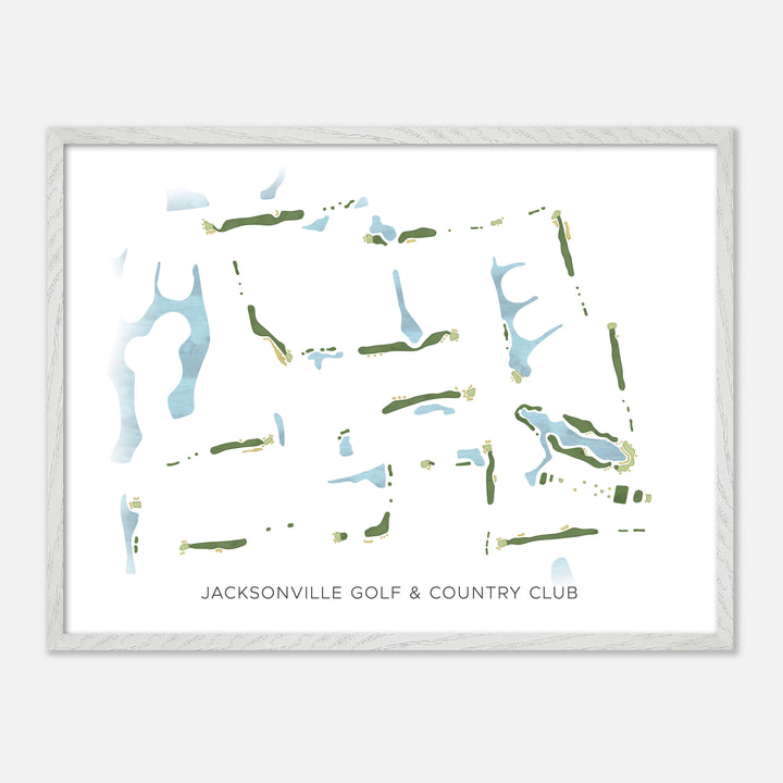 Print of Jacksonville Golf & Country Club Modern Map