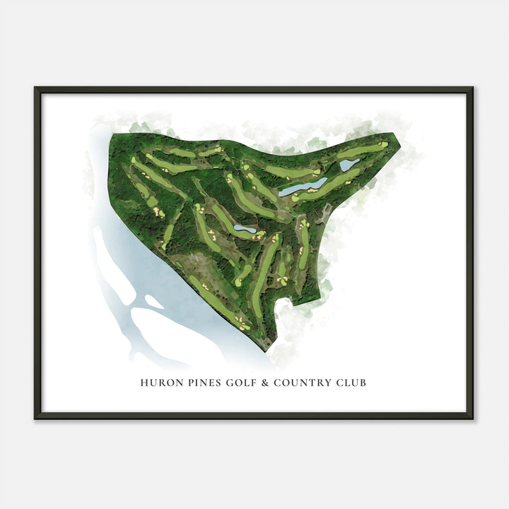 Print of Huron Pines Golf &amp; Country Club Classic Map