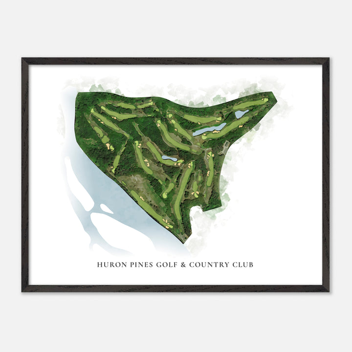 Print of Huron Pines Golf &amp; Country Club Classic Map